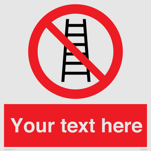 Custom No Ladders Sign